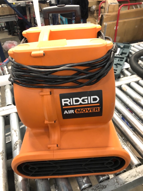 Photo 1 of 1625 CFM 3-Speed Portable Blower Fan Air Mover with Collapsible Handle and Rear Wheels for Water Damage Restoration
