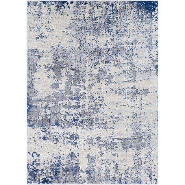 Photo 1 of Surya Monaco MOC-2333 6'7'' X 9'6'' Rectangle Fabric Area Rug in Blue/Light Gray
