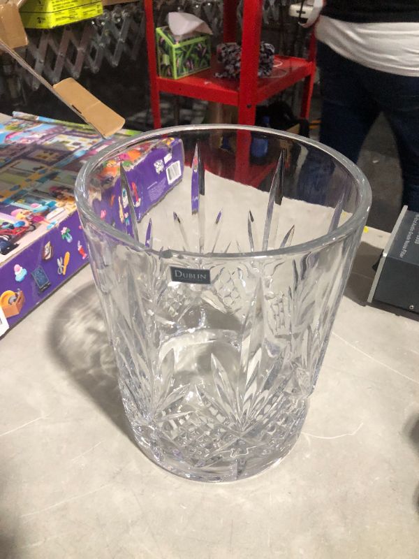 Photo 2 of ***CHIPPED - SEE PICTURES***
Godinger Dublin Crystal Wastebasket, Clear