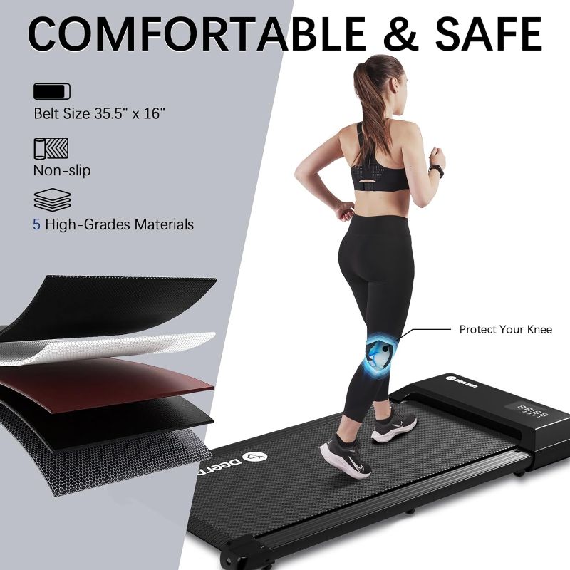 Photo 1 of 
Walking Pad 2 in 1 Under Desk Treadmill, 2.5HP Low Noise Walking Pad Running Jogging Machine with Remote Control for Home Office, Lightweight