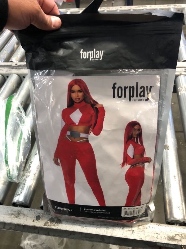 Photo 3 of Forplay womens Powerful Sexy Superhero Costume Red L/XL