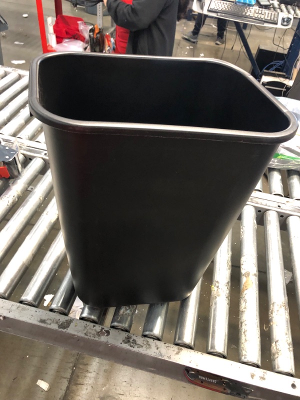 Photo 2 of  RUBBERMAID Waste Basket, 10 Gallon, Black, 11" x 20" x 15"