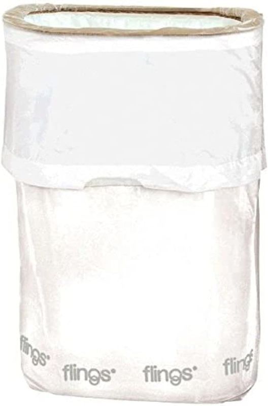 Photo 1 of Flings White Trash & Recycling Bins - 13-Gallon (1 Pc.) - Perfect for Parties, Events & Home - Convenient Solution
