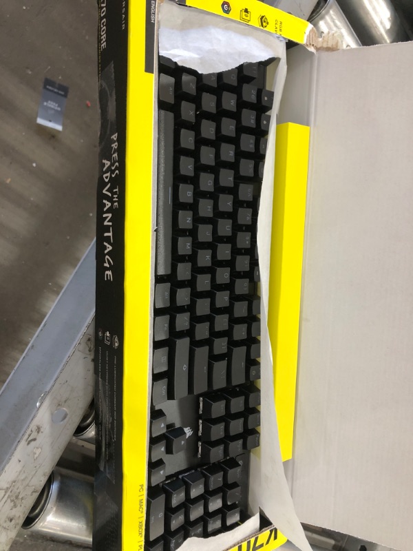 Photo 1 of CORSAIR K70 CORE RGB Mechanical Gaming Keyboard with Palmrest - Pre-lubricated Corsair MLX Red Linear Keyswitches - Sound Dampening - Media Control Dial - iCUE Compatible - QWERTY NA Layout - Black