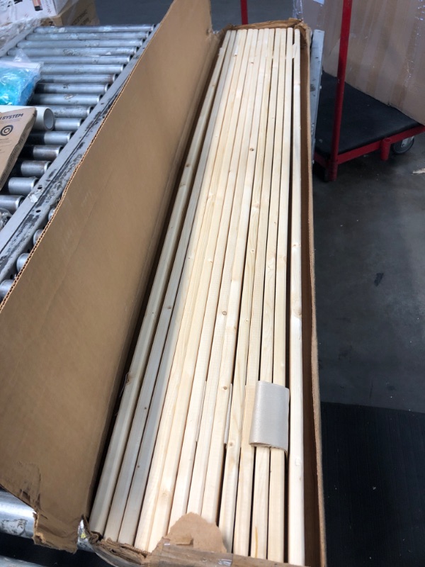 Photo 2 of 0.68-Inch Heavy Duty Horizontal Mattress Support Wooden Bunkie Board/Bed Slats, Twin XL, Beige