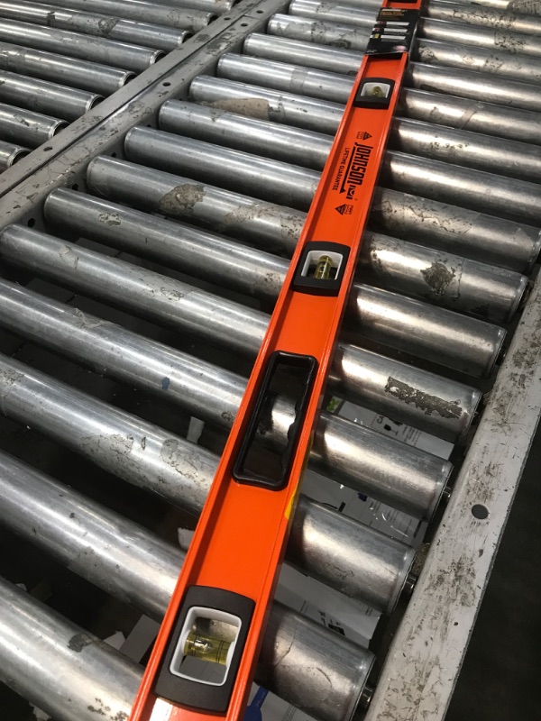 Photo 2 of Johnson Level & Tool 1253-4800 Heavy Duty I-Beam Aluminum Level, 48", Orange, 1 Level Standard