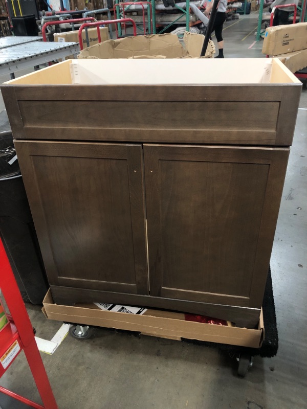 Photo 2 of *ONLY DRAWER*- Style Selections Drayden Gray Vanity with White Cultured Marble Top (Common: 30-in x 19-in)