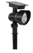 Photo 1 of 2 pk- Harbor Breeze 20-Lumen Black Solar LED Flood Light
