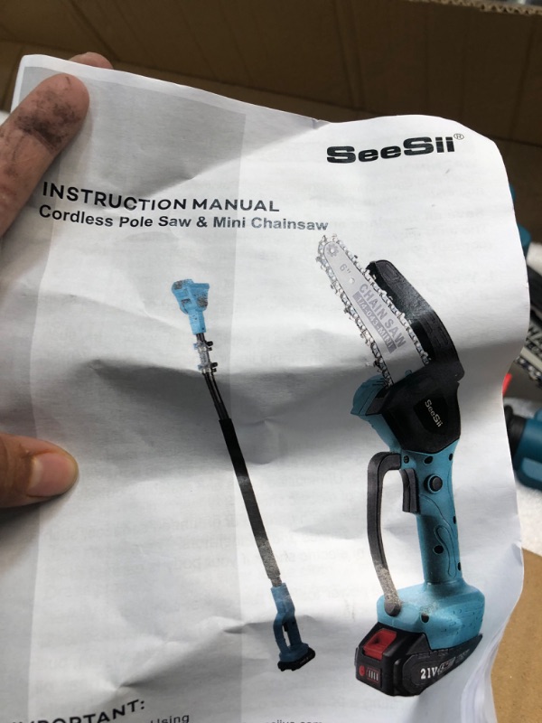 Photo 5 of 2-in-1 Cordless Pole Saw & Mini Chainsaw - Seesii 6 Inch