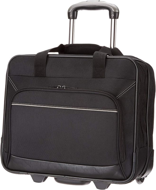 Photo 1 of Amazon Basics Rolling Laptop Case, Black
