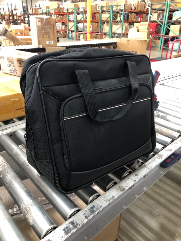 Photo 2 of Amazon Basics Rolling Laptop Case, Black
