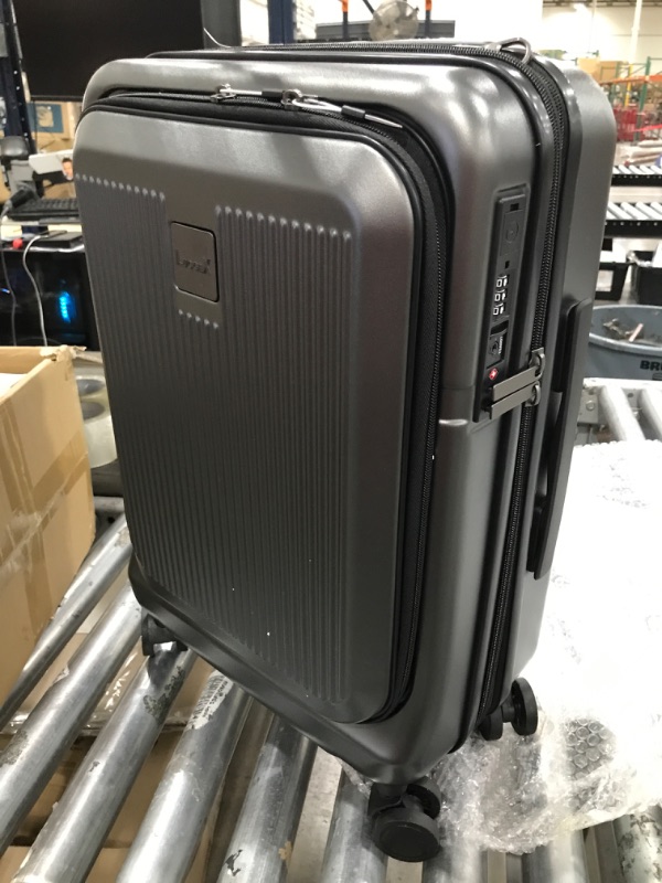 Photo 2 of 20 Inch Carry on Luggage with Laptop Compartment - Polycarbonate Suitcase with USB Port - Hassle-free Travel Luggage Airline Approved, Expandable and Lightweight
