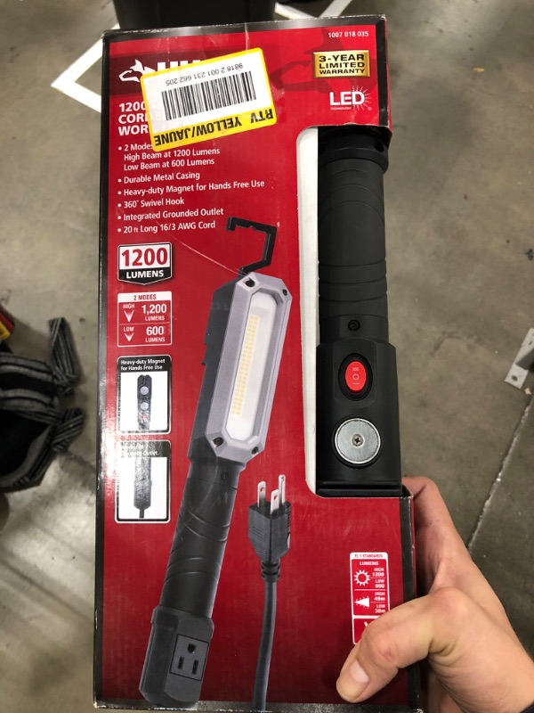 Photo 2 of 1200 Lumens LED Corded Handheld Work Light
