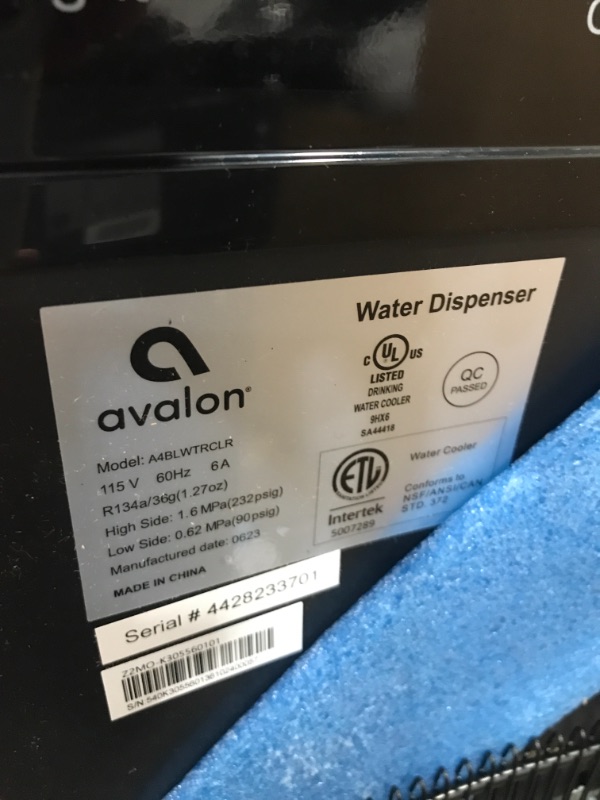 Photo 3 of Avalon Bottom Loading Water Cooler Dispenser with BioGuard- 3 Temperature Settings- UL/Energy Star Approved- Bottled
