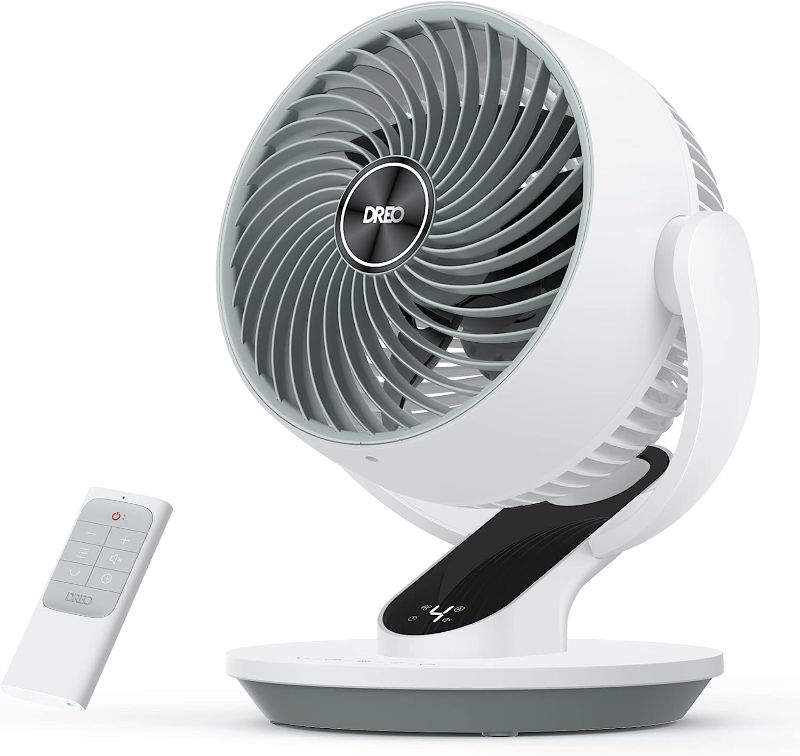 Photo 1 of NONFUNCTIONAL-Dreo Oscillating Fan for Bedroom, 9 Inch Quiet Table Fans for Home Whole Room, 70ft Powerful Airflow, Desk Air Circulator Fan with Remote, 120° Adjustable Tilt, 4 Speeds, 8H Timer, for Office Desktop
