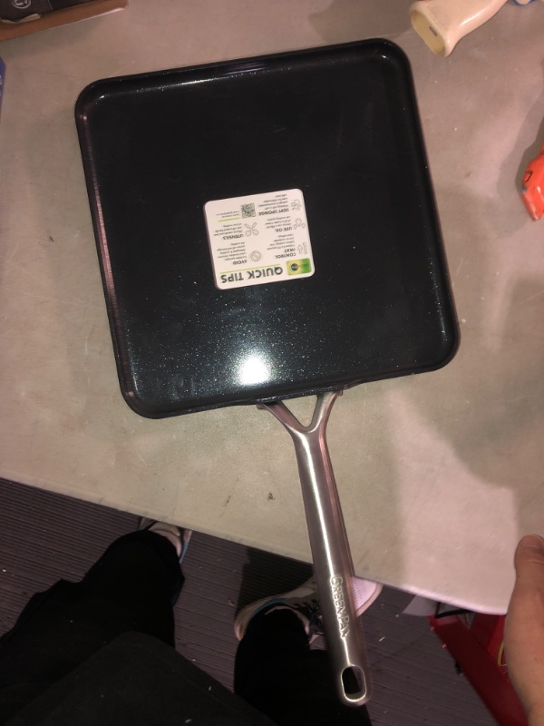 Photo 3 of (READ FULL POST) GreenPan GP5 Hard Anodized Advanced Healthy Ceramic Nonstick, 11" Square Griddle Pan, PFAS-Free, Induction, Dishwasher Safe, Oven & Broiler Safe, Black