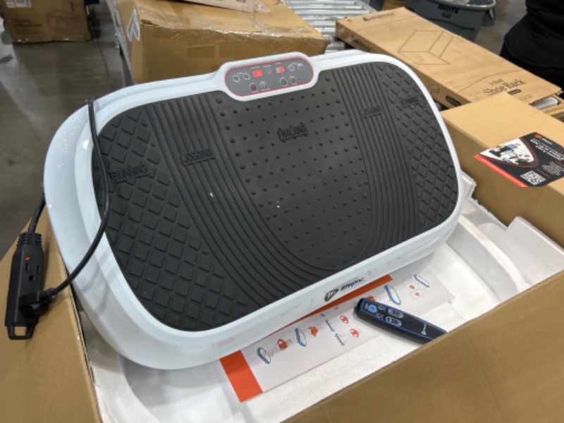 Photo 1 of LifePro Waver Vibration Plate Exercise Machine - Whole Body Workout Vibration Fitness Platform w/ Loop Bands - Home Training Equipment for Weight Loss & Toning White