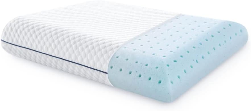 Photo 1 of Gel Memory Foam Pillow – Cooling & Ventilated - 1 Pack Standard Size - Premium Washable Cover White