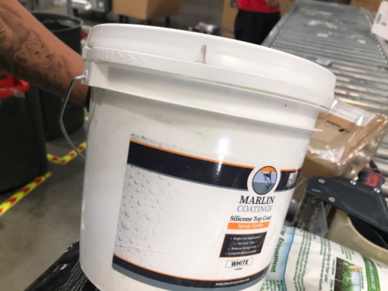 Photo 2 of 100% Silicone Roof Sealant - Self Leveling - Complete Waterproofing - Easy One Coat Application - Designed for Your RV, Camper, Trailer, Commercial Building. (1 Gallon, White) 1 Gallon White