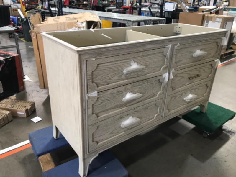 Photo 1 of *INCOMPLETE* Helena 60-in Sandstorm Undermount Double Sink Bathroom Vanity with Calacatta Engineered Marble Top
