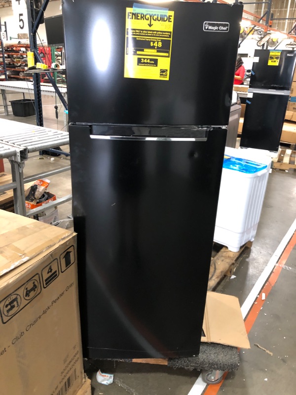 Photo 2 of 10.1 cu. ft. Top Freezer Refrigerator in Black
