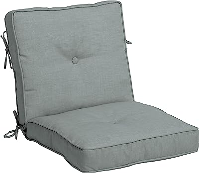 Photo 1 of Arden Selections PolyFill Outdoor Chair Cushion 20 x 21, Stone Grey Leala