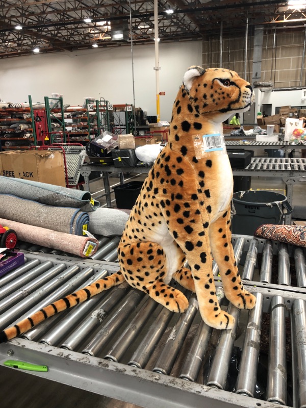 Photo 2 of Melissa & Doug Giant Cheetah - Lifelike Stuffed Animal (Stands Nearly 3 Feet Tall)
