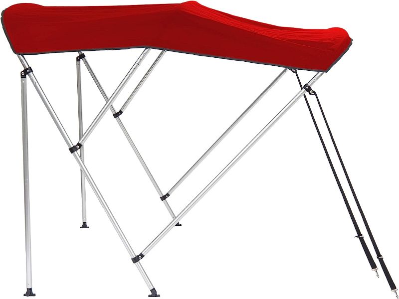 Photo 1 of Budge 3 Bow Bimini Top Kit (Width 79" - 91") (Height 44") (Length 71"), Multiple Colors 79"-91" Width x 44" Height x 71" Length Blue