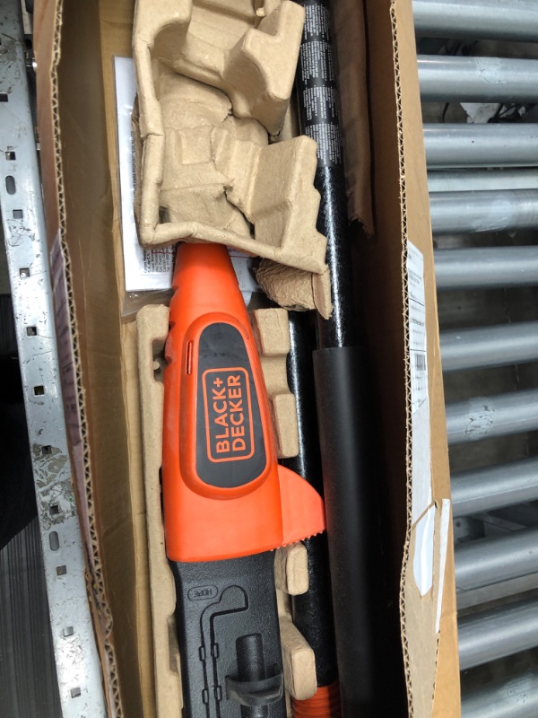 Photo 2 of * item missing battery *
BLACK+DECKER 20V MAX Pole Saw with Lithium Battery 3.0 Amp Hour (LPP120B & LB2X3020-OPE) 