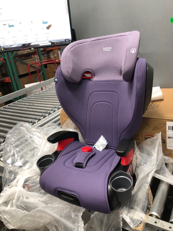 Photo 1 of Britax Highpoint Backless Belt-Positioning Booster Seat, SafeWash Purple Ombre
