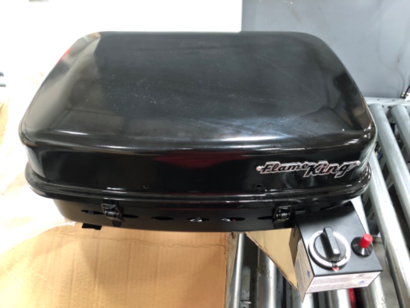 Photo 2 of Flame King - YSNHT500 RV Or Trailer Mounted BBQ - Motorhome Gas Grill - 214 Sq Inch Cooking Surface - Adjustable Flame Controller, Black