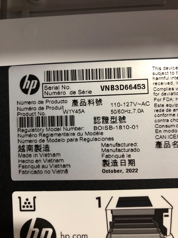 Photo 9 of HP Color LaserJet Pro M454dw Printer (W1Y45A) ,White