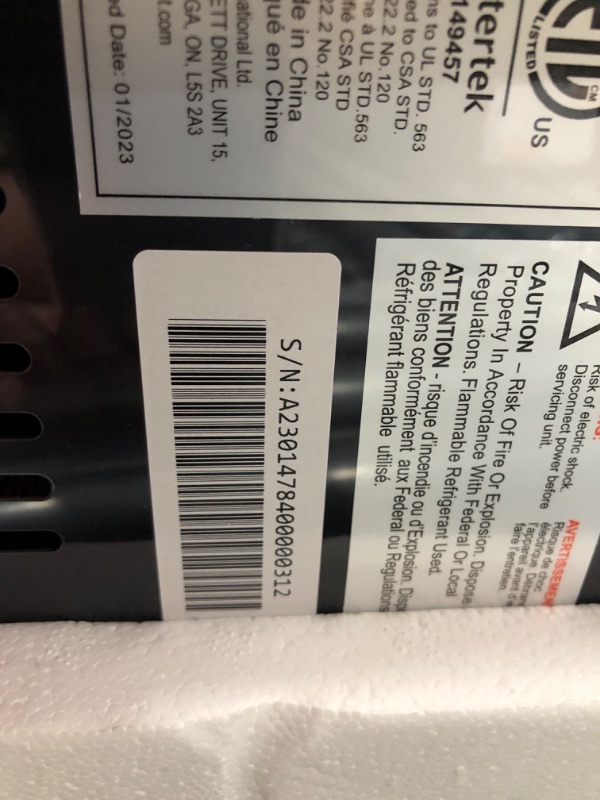 Photo 3 of ***TESTED/ POWERS ON***Frigidaire EFIC237 Countertop Crunchy Chewable Nugget Ice Maker, 44lbs per day, Auto Self Cleaning, Black Stainless