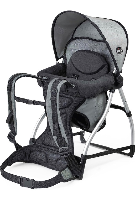 Photo 2 of Chicco SmartSupport Aluminum Frame Backpack Carrier, Lightweight Baby Backpack Carrier | Grey - Old Model