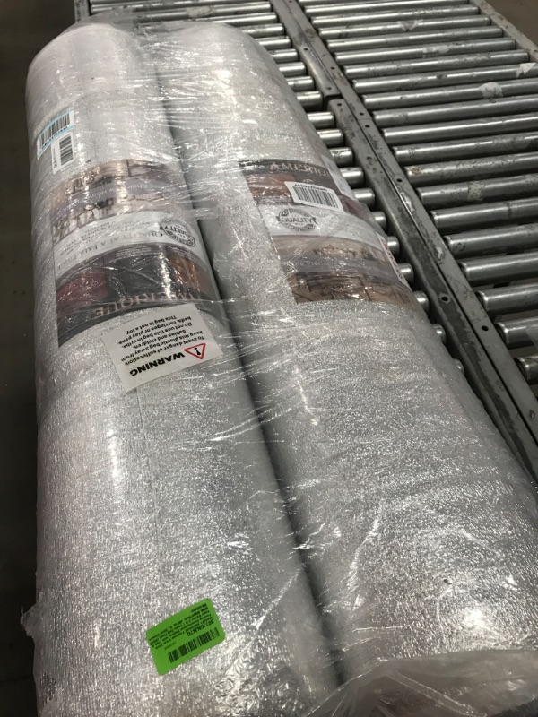 Photo 1 of 400SQFT AMERIQUE Premium 3 mm Thick Flooring Underlayment Padding with Tape & Vapor Barrier 3 in 1 Heavy Duty Foam (400SF Total, 200SF/Roll), 400 sq. ft., Silver Chrome (Pack of 2) 400 sq. ft. SILVER CHOME