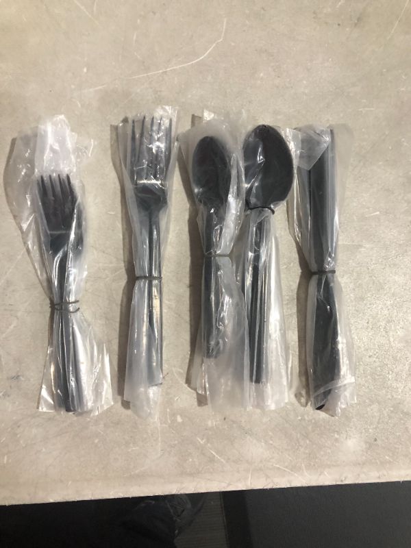 Photo 5 of ***USED AND DIRTY - NO PACKAGING***
Fortessa Arezzo 18/10 Stainless Steel Flatware, 20 Piece Place Setting, Black