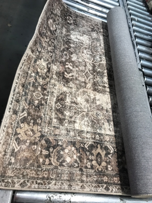 Photo 2 of Magnolia Home by Joanna Gaines x Loloi Sinclair SIN-01 Collection Machine Washable Pebble / Taupe 3'-6" x 5'-6" Accent Rug