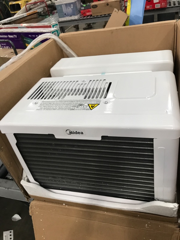 Photo 2 of Midea 8,000 BTU U-Shaped Smart Inverter Window Air Conditioner–Cools up to 350 Sq. Ft., Ultra Quiet with Open Window Flexibility, Works with Alexa/Google Assistant, 35% Energy Savings, Remote Control 8000 BTU AC