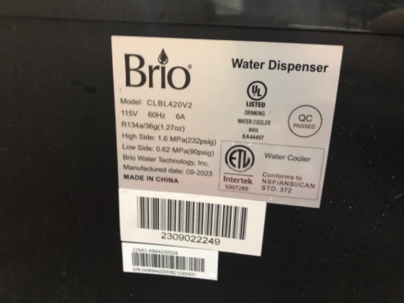 Photo 4 of Brio Bottom Loading Water Cooler Water Dispenser – Essential Series - 3 Temperature Settings - Hot, Cold & Cool Water - UL/Energy Star Approved
