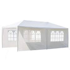 Photo 1 of 10 ft. x 20 ft. White Party Wedding Tent Canopy 4 Sidewall