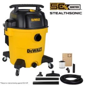 Photo 1 of ***USED - DIRTY - POWERS ON - UNABLE TO TEST FURTHER***
DEWALT Stealthsonic Quiet 12-Gallons 5.5-HP Corded Wet/Dry Shop Vacuum with Accessories Included
