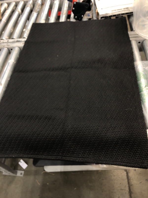 Photo 1 of 2' x 6' black runner rug 