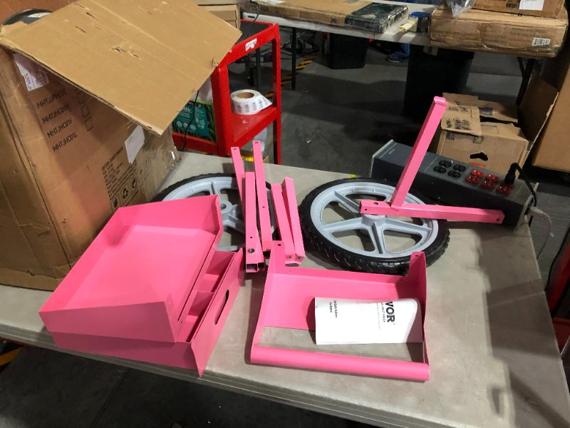 Photo 2 of ***NOT FUNCTIONAL - FOR PARTS - NONREFUNDABLE - SEE NOTES***
VEVOR Electric Cotton Candy Machine 1000W Commercial Pink with Wheels