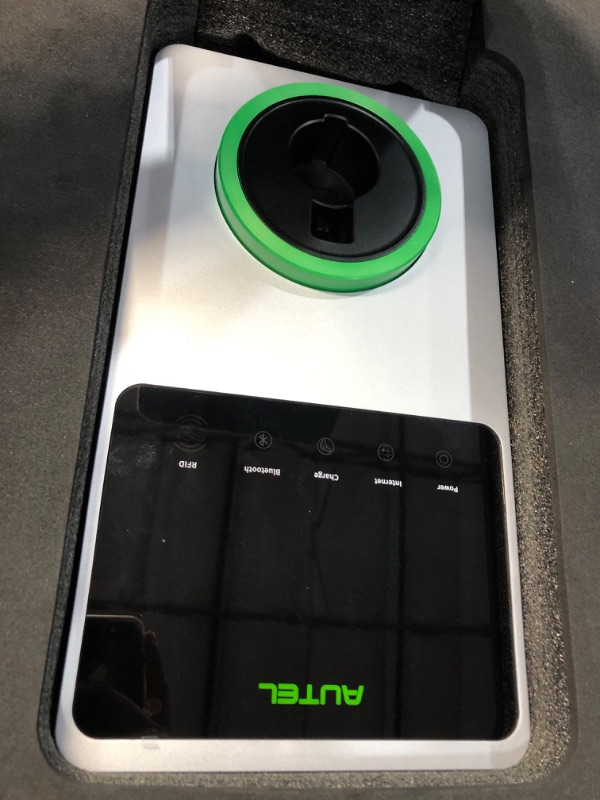 Photo 1 of Autel Home Smart Electric Vehicle (EV) Charger up to 40Amp Level 2 EV Charger,Energy Star, CSA,Wi-Fi and Bluetooth Enabled EVSE, 25-Foot Cable(NEMA 14-50 Plug) Silver 40 Amp NEMA 14-50 plug