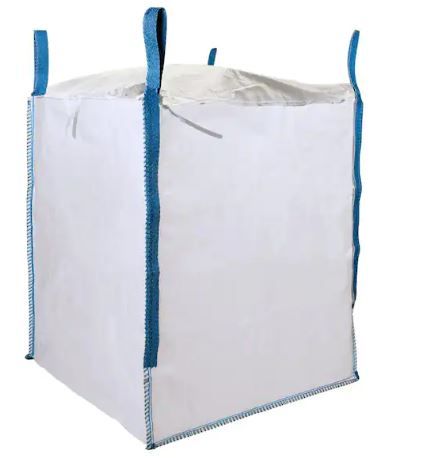 Photo 1 of 200 Gal. Heavy-Duty Trash Bag Builder's Bulk Bag White Outdoor Polypropylene Construction with Flap Top