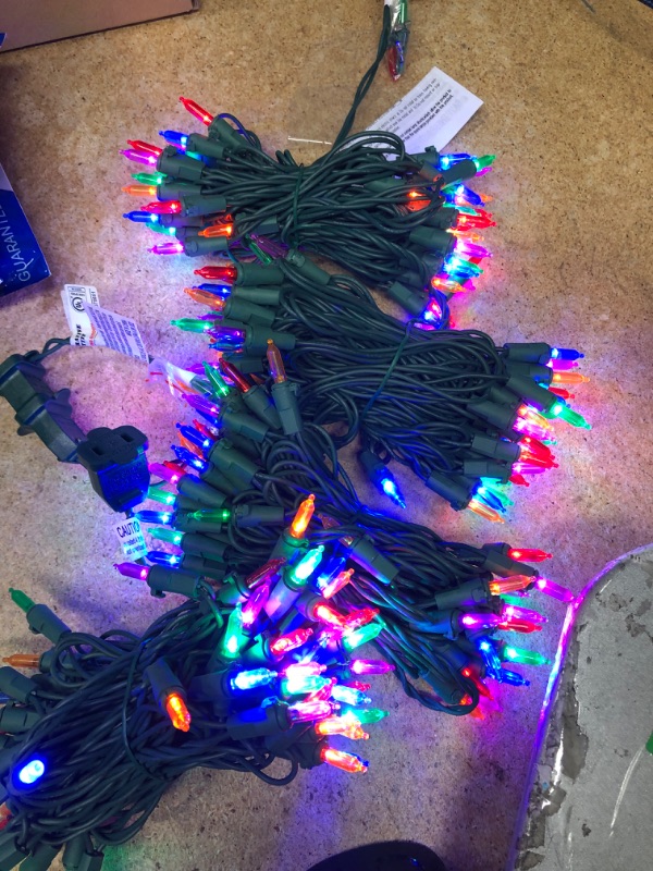 Photo 2 of LED Christmas Lights (66 Feet, 200 Count) - Green Wire Multi Color Christmas Tree Lights, Clear Christmas String Lights for Indoor and Outdoor Decorations