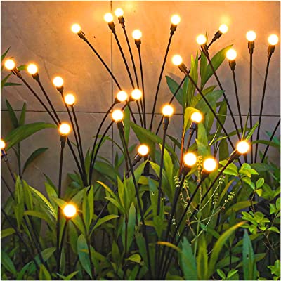 Photo 1 of TONULAX Garden Lights - New Upgraded Solar Swaying Light, Sway by Wind, Outdoor, Yard Patio Pathway Decoration, High Flexibility Iron Wire & Heavy Bulb Base, Warm White(6 Pack)