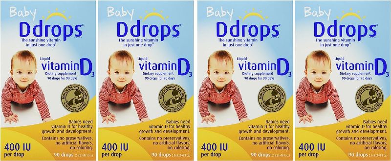 Photo 1 of EXPIRES 09 2024**
Ddrops Baby 400 Iu 90 Drops 0.08 Fluid Ounce (4 Pack)