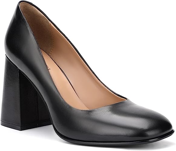 Photo 1 of ALLASWISH Women's High Heel Chunky Heel Square Toe Pumps Party Dress Pumps Shoes SIZE 9