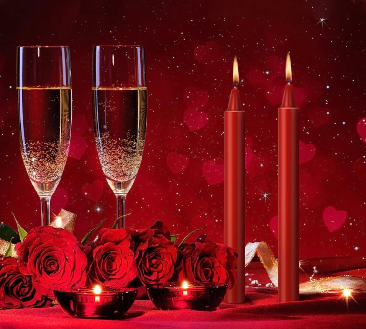 Photo 3 of 12 Pieces Low Temperature Candles Romantic Candles Wax Low Heat Dripping Candles Valentine Candles for Couples Lovers (Red, Black, Purple)